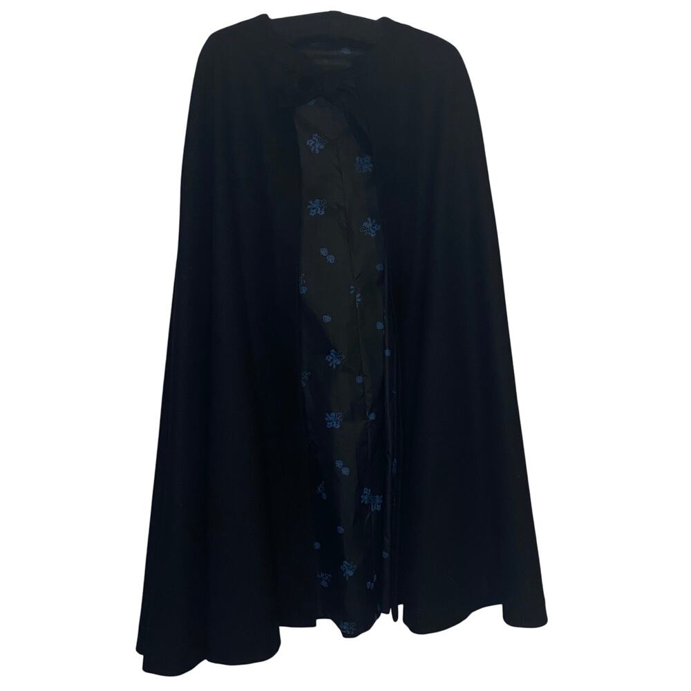 Vintage Black Wool Cloak Lord West Cape,‎ Gothic Cloak, Opera Cape